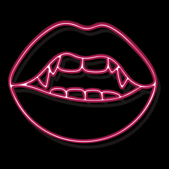 Neon Vampire Mouth Premium T-Shirt