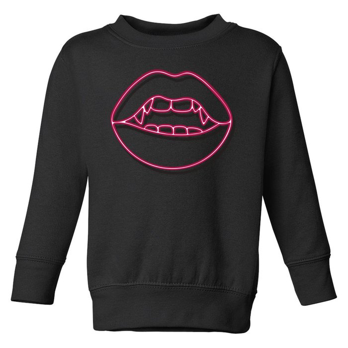 Neon Vampire Mouth Toddler Sweatshirt