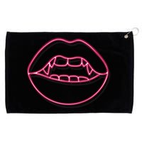 Neon Vampire Mouth Grommeted Golf Towel