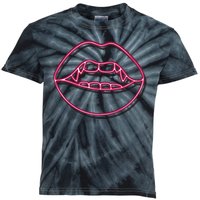 Neon Vampire Mouth Kids Tie-Dye T-Shirt