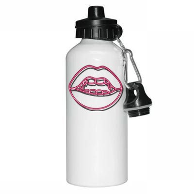 Neon Vampire Mouth Aluminum Water Bottle