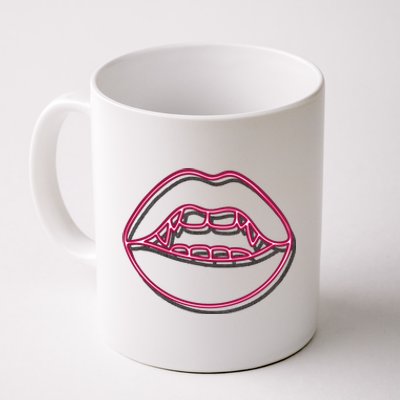 Neon Vampire Mouth Coffee Mug