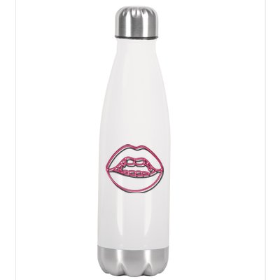 Neon Vampire Mouth Stainless Steel Insulated Water Bottle