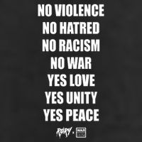 No Violence No Hatred No Racism No War Yes Love Yes Unity Yes Peace 11oz C Handle Ceramic Mug