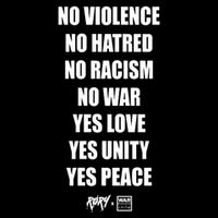 No Violence No Hatred No Racism No War Yes Love Yes Unity Yes Peace 16 in Basic Backpack