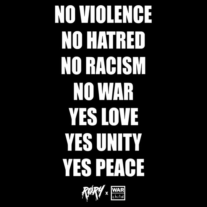 No Violence No Hatred No Racism No War Yes Love Yes Unity Yes Peace 16 in Basic Backpack