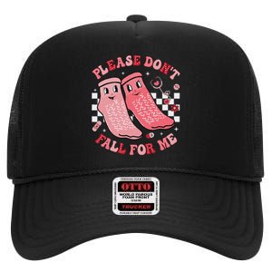 Nurse Valentine Non Slip Socks Please DonT Fall For Me High Crown Mesh Back Trucker Hat