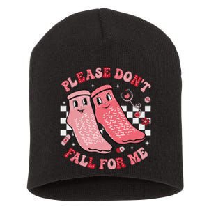 Nurse Valentine Non Slip Socks Please DonT Fall For Me Short Acrylic Beanie