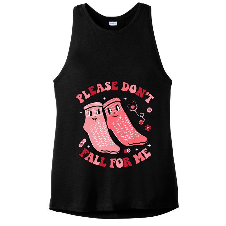 Nurse Valentine Non Slip Socks Please Dont Fall For Me Ladies PosiCharge Tri-Blend Wicking Tank