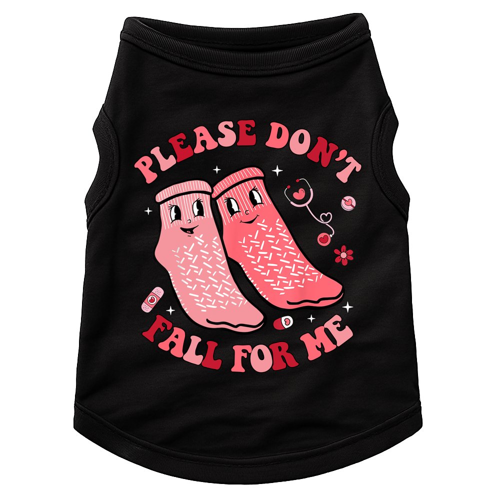 Nurse Valentine Non Slip Socks Please Dont Fall For Me Doggie Tank