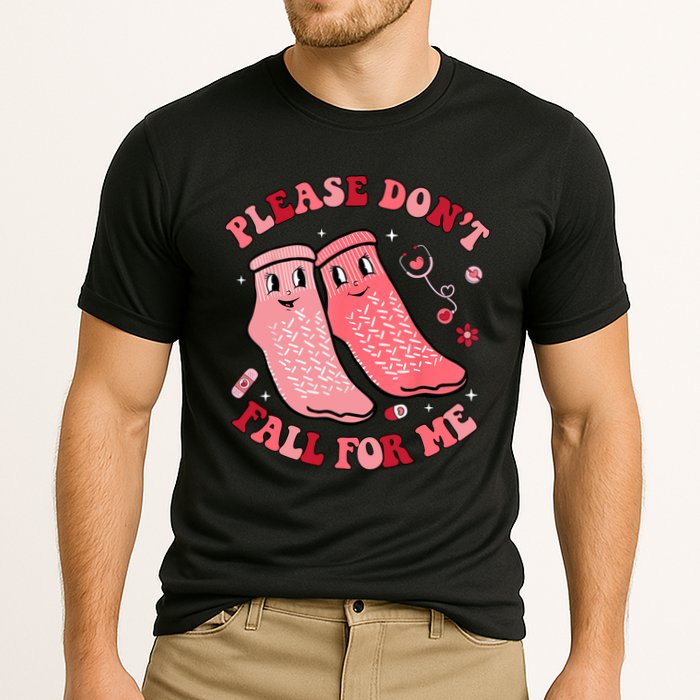 Nurse Valentine Non Slip Socks Please Dont Fall For Me Cooling Performance Crew T-Shirt