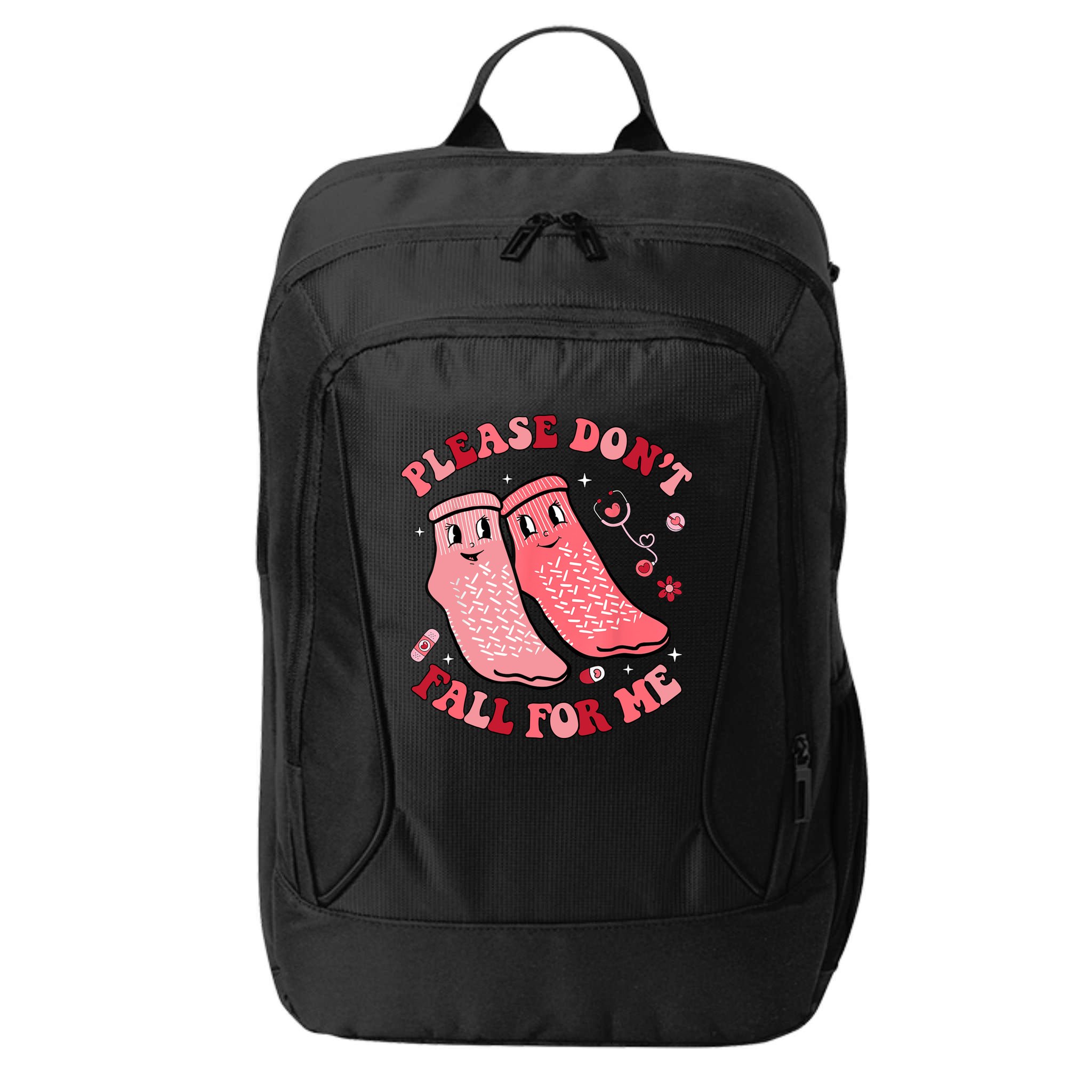 Nurse Valentine Non Slip Socks Please Dont Fall For Me City Backpack