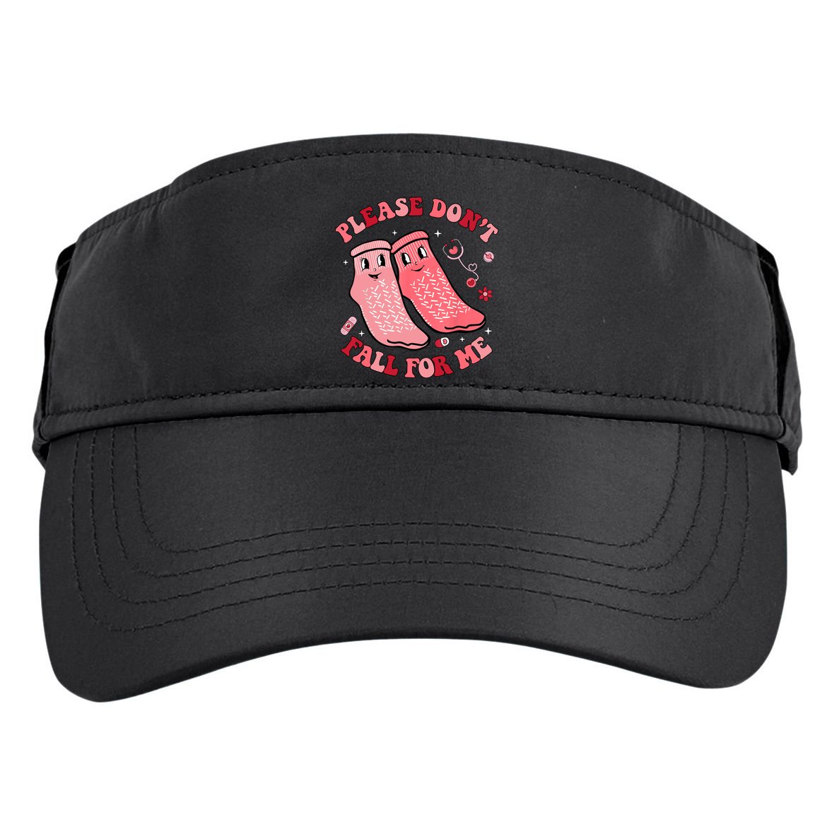 Nurse Valentine Non Slip Socks Please Dont Fall For Me Adult Drive Performance Visor
