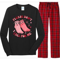 Nurse Valentine Non Slip Socks Please Dont Fall For Me Long Sleeve Pajama Set