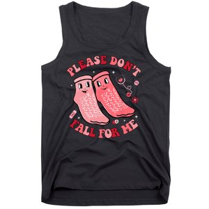 Nurse Valentine Non Slip Socks Please Dont Fall For Me Tank Top