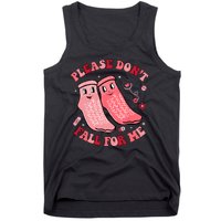 Nurse Valentine Non Slip Socks Please Dont Fall For Me Tank Top