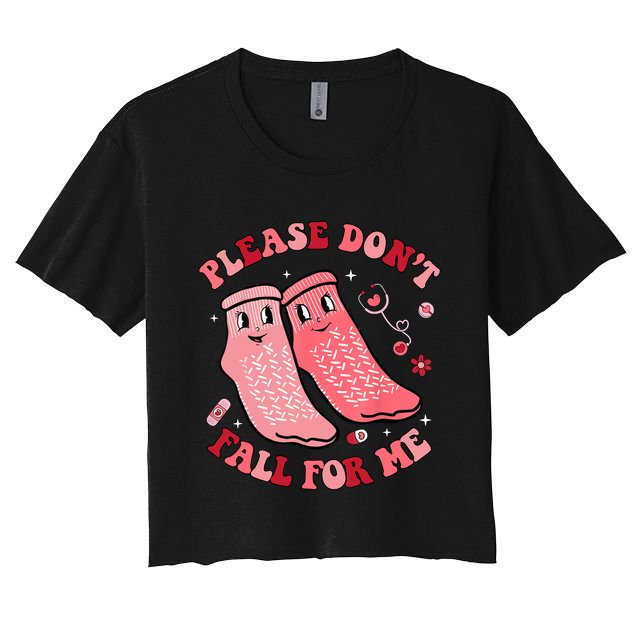 Nurse Valentine Non Slip Socks Please Dont Fall For Me Crop Top