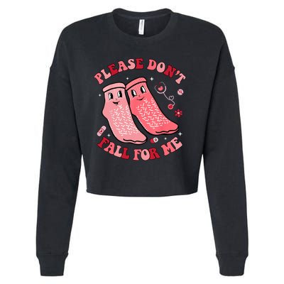Nurse Valentine Non Slip Socks Please Dont Fall For Me Cropped Pullover Crew