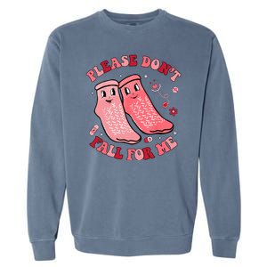 Nurse Valentine Non Slip Socks Please Dont Fall For Me Garment-Dyed Sweatshirt