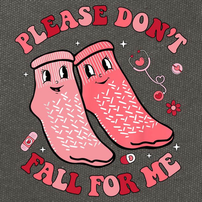 Nurse Valentine Non Slip Socks Please Dont Fall For Me Cotton Canvas Backpack