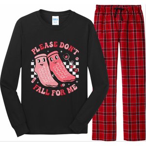 Nurse Valentine Non Slip Socks Please DonT Fall For Me Long Sleeve Pajama Set