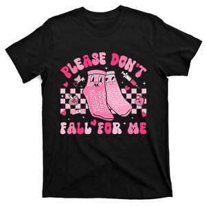 Nurse Valentine Non Slip Socks Please Dont Fall For Me Gift T-Shirt