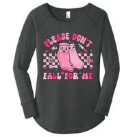 Nurse Valentine Non Slip Socks Please Dont Fall For Me Gift Women's Perfect Tri Tunic Long Sleeve Shirt