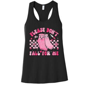 Nurse Valentine Non Slip Socks Please Dont Fall For Me Gift Women's Racerback Tank