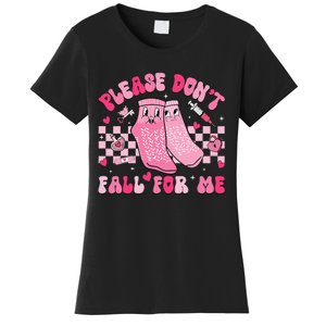 Nurse Valentine Non Slip Socks Please Dont Fall For Me Gift Women's T-Shirt