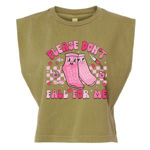 Nurse Valentine Non Slip Socks Please Dont Fall For Me Gift Garment-Dyed Women's Muscle Tee