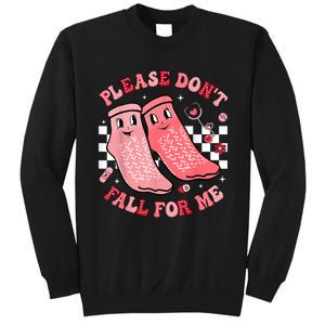 Nurse Valentine Non Slip Socks Please DonT Fall For Me Sweatshirt