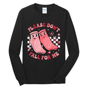 Nurse Valentine Non Slip Socks Please DonT Fall For Me Tall Long Sleeve T-Shirt