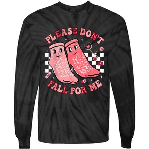 Nurse Valentine Non Slip Socks Please DonT Fall For Me Tie-Dye Long Sleeve Shirt