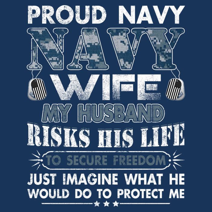 Navy Veteran Proud Wife Military Wife My Husband Risk His Life Kids Sweatshirt