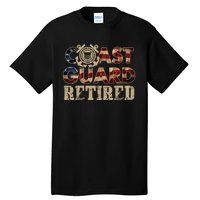 Na Vy Retirement Military Gift Retired Coast Guard Veteran Vintage Veterans Day Tall T-Shirt