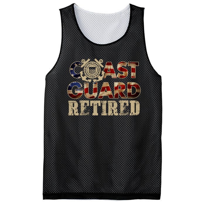 Na Vy Retirement Military Gift Retired Coast Guard Veteran Vintage Veterans Day Mesh Reversible Basketball Jersey Tank