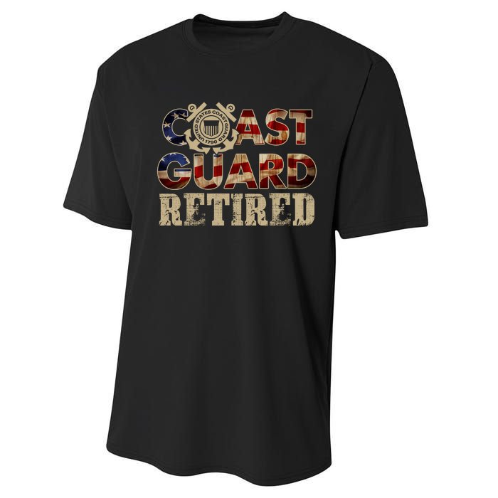 Na Vy Retirement Military Gift Retired Coast Guard Veteran Vintage Veterans Day Performance Sprint T-Shirt