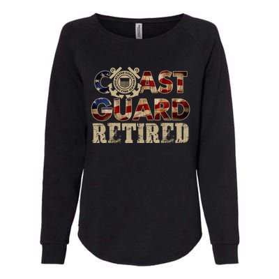 Na Vy Retirement Military Gift Retired Coast Guard Veteran Vintage Veterans Day Womens California Wash Sweatshirt