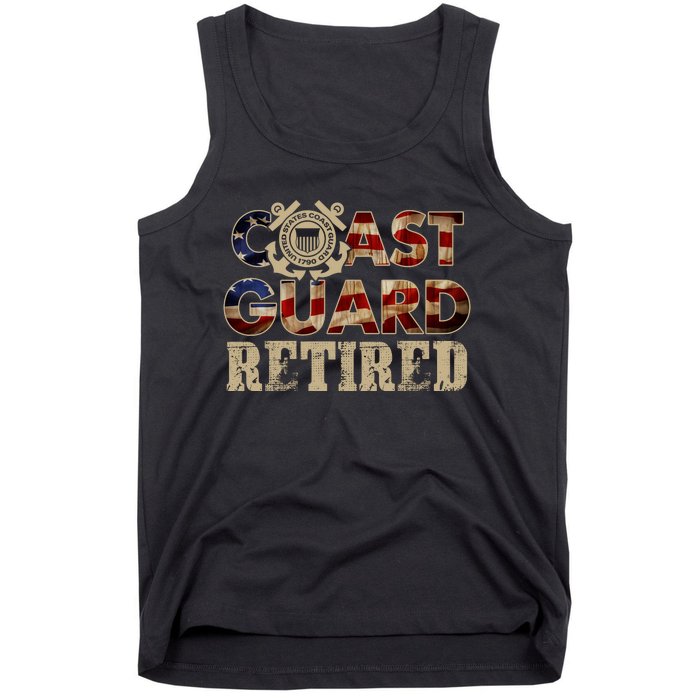 Na Vy Retirement Military Gift Retired Coast Guard Veteran Vintage Veterans Day Tank Top