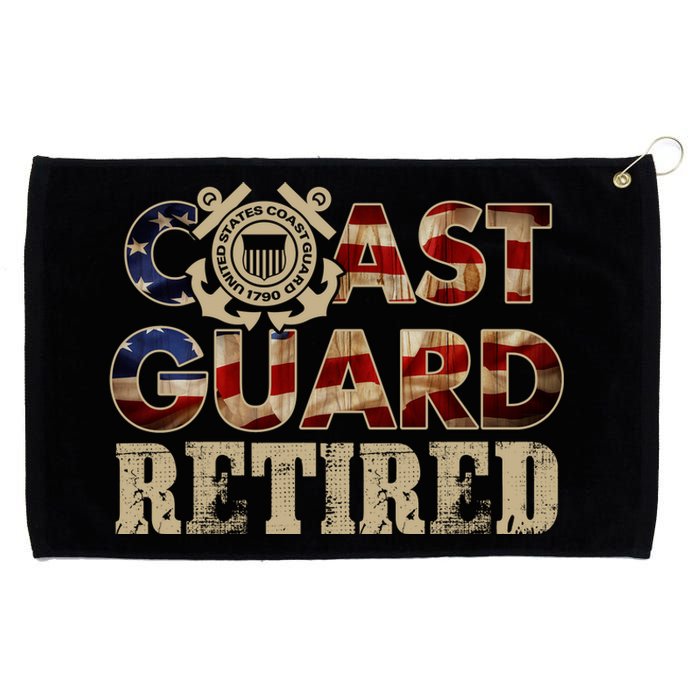 Na Vy Retirement Military Gift Retired Coast Guard Veteran Vintage Veterans Day Grommeted Golf Towel