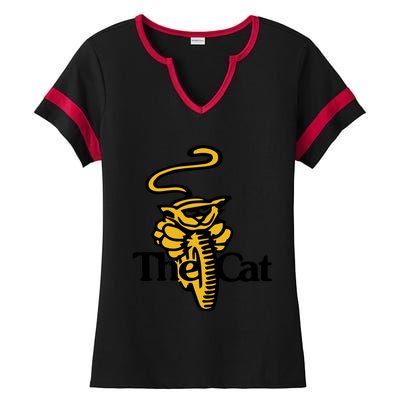 New Vintage Style Trials Motorcycle Yamaha Cat Ladies Halftime Notch Neck Tee