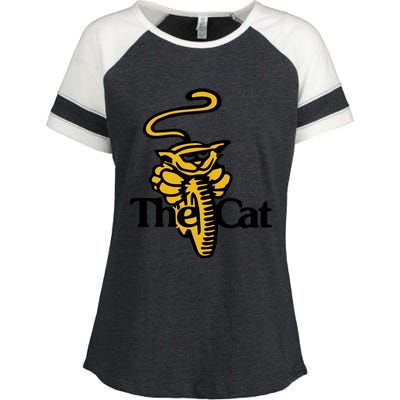 New Vintage Style Trials Motorcycle Yamaha Cat Enza Ladies Jersey Colorblock Tee