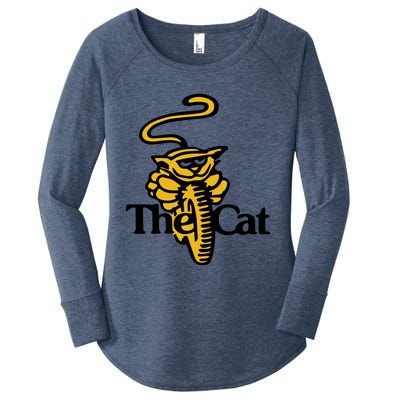 New Vintage Style Trials Motorcycle Yamaha Cat Women's Perfect Tri Tunic Long Sleeve Shirt