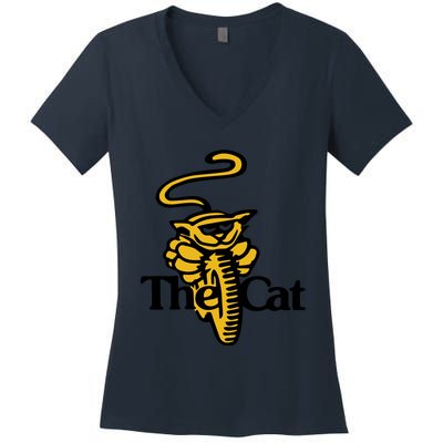 New Vintage Style Trials Motorcycle Yamaha Cat Women's V-Neck T-Shirt