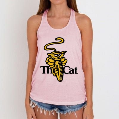 New Vintage Style Trials Motorcycle Yamaha Cat Women's Knotted Racerback Tank