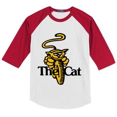 New Vintage Style Trials Motorcycle Yamaha Cat Kids Colorblock Raglan Jersey