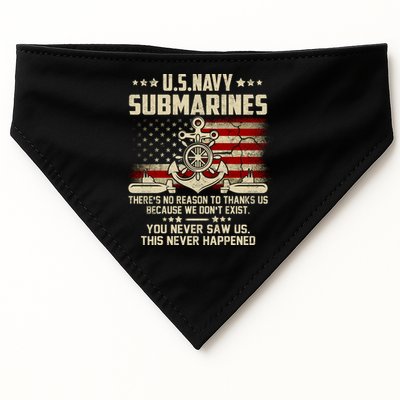 Na Vy Submarines Theres No Reason To Thank Us We Dont Exis USA-Made Doggie Bandana