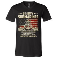 Na Vy Submarines Theres No Reason To Thank Us We Dont Exis V-Neck T-Shirt