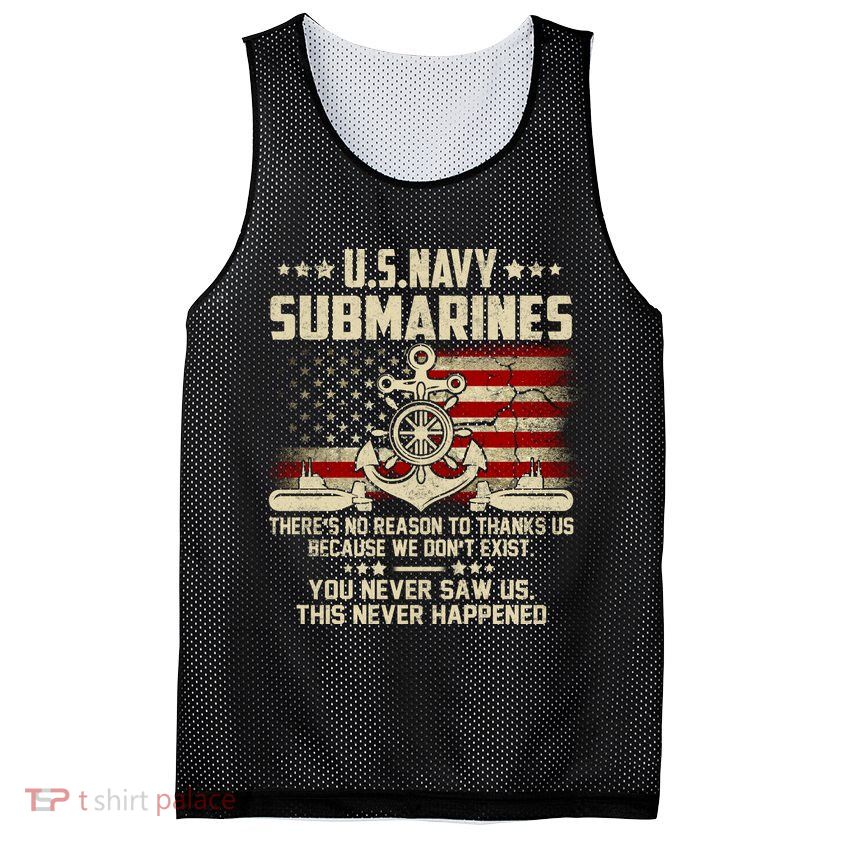 Na Vy Submarines Theres No Reason To Thank Us We Dont Exis Mesh Reversible Basketball Jersey Tank