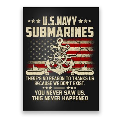 Na Vy Submarines Theres No Reason To Thank Us We Dont Exis Poster